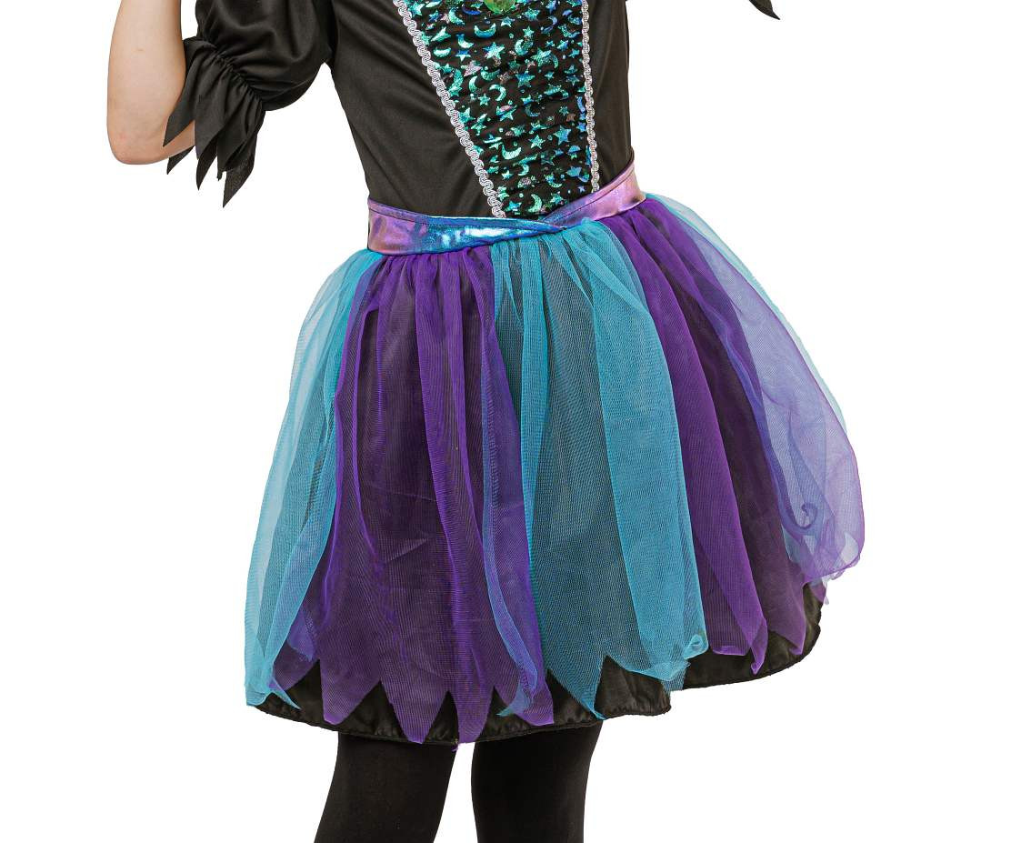 Role play-set for kids Starry Witch (dress, hat), size 110/120 cm